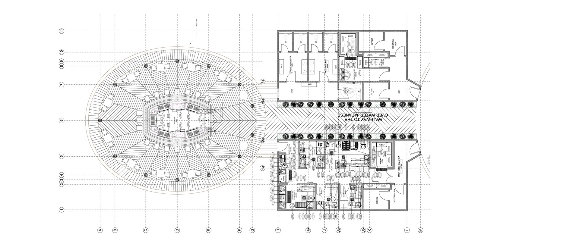 Floor plan of Teppanyaki restaurant in Maldives