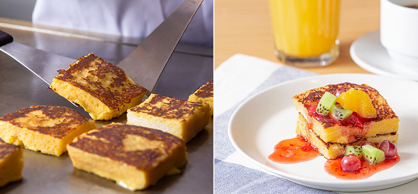Teppanyaki cooking table | Teppanyaki French Toast Teppanyaki cooking table | Teppanyaki French Toast