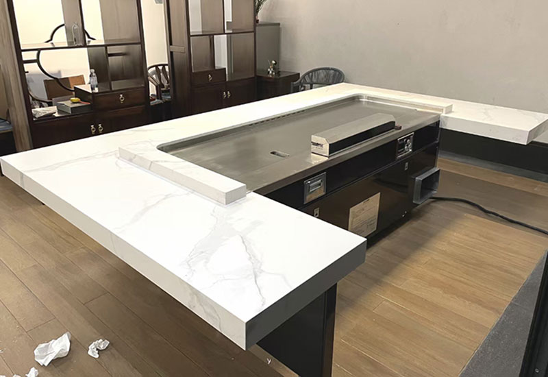Custom Teppanyaki Hibachi Grill | Install a Teppanyaki Iron Griddle in the Kitchen (Option 1) Custom Teppanyaki Hibachi Grill | Install a Teppanyaki Iron Griddle in the Kitchen (Option 1)