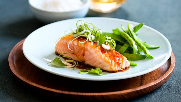 Sweet chilly teppanyaki salmon Sweet chilly teppanyaki salmon